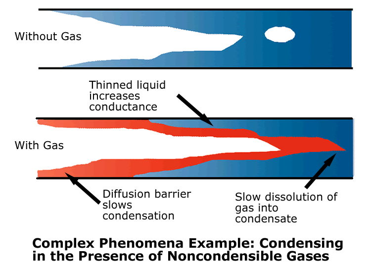 Condensing in the Presence of Noncondensible Gas